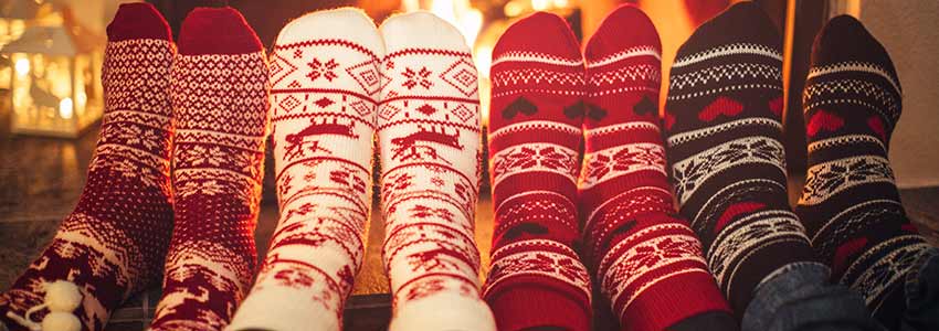 Cozy Socks by Natural Gas Fireplace